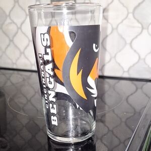 Cincinnati Bengals Glass - Black and Orange